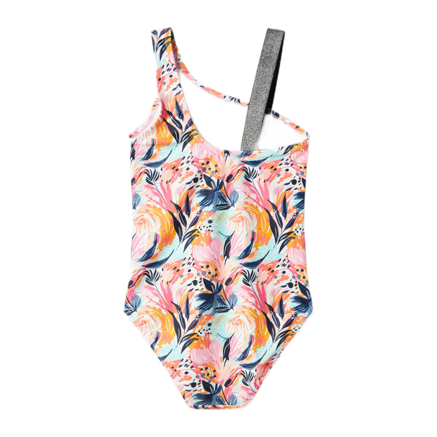 NAME IT KIDS badpak met bloemdessin roze multicolor