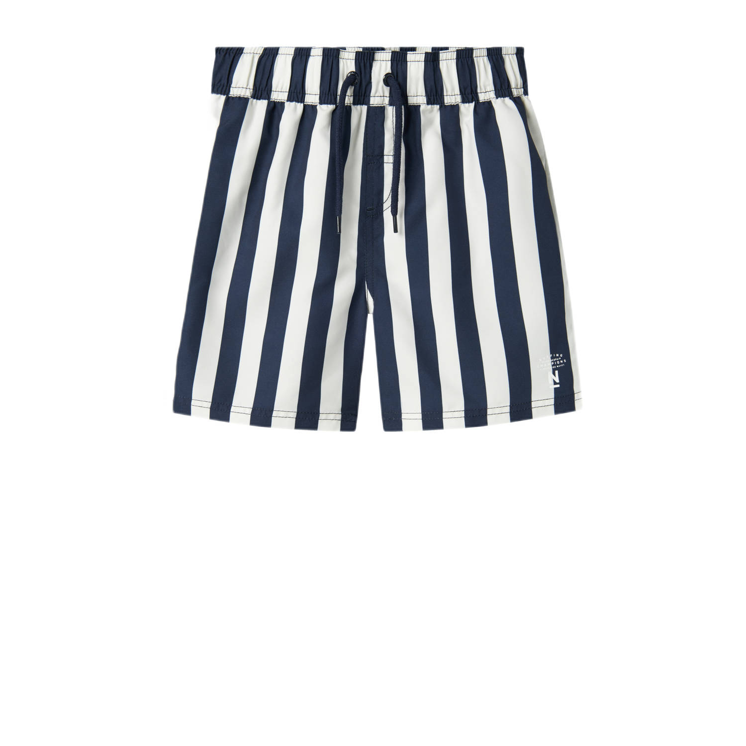 NAME IT KIDS zwemshort donkerblauw wit