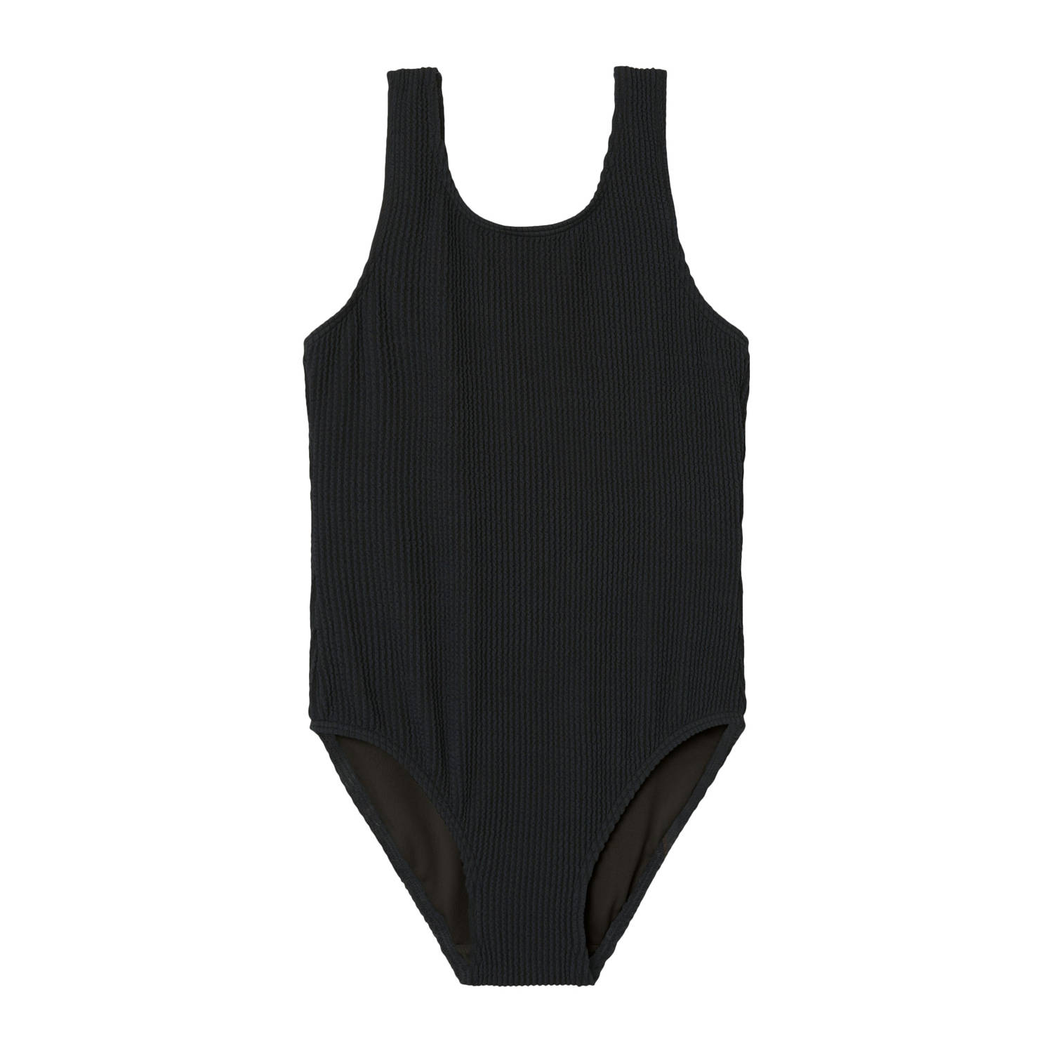 NAME IT KIDS badpak met textuur zwart