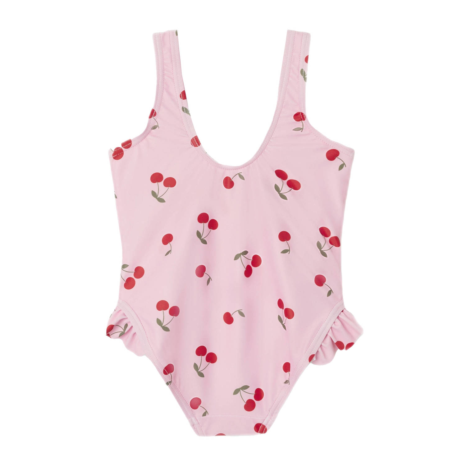 NAME IT MINI badpak met ruches lichtroze rood