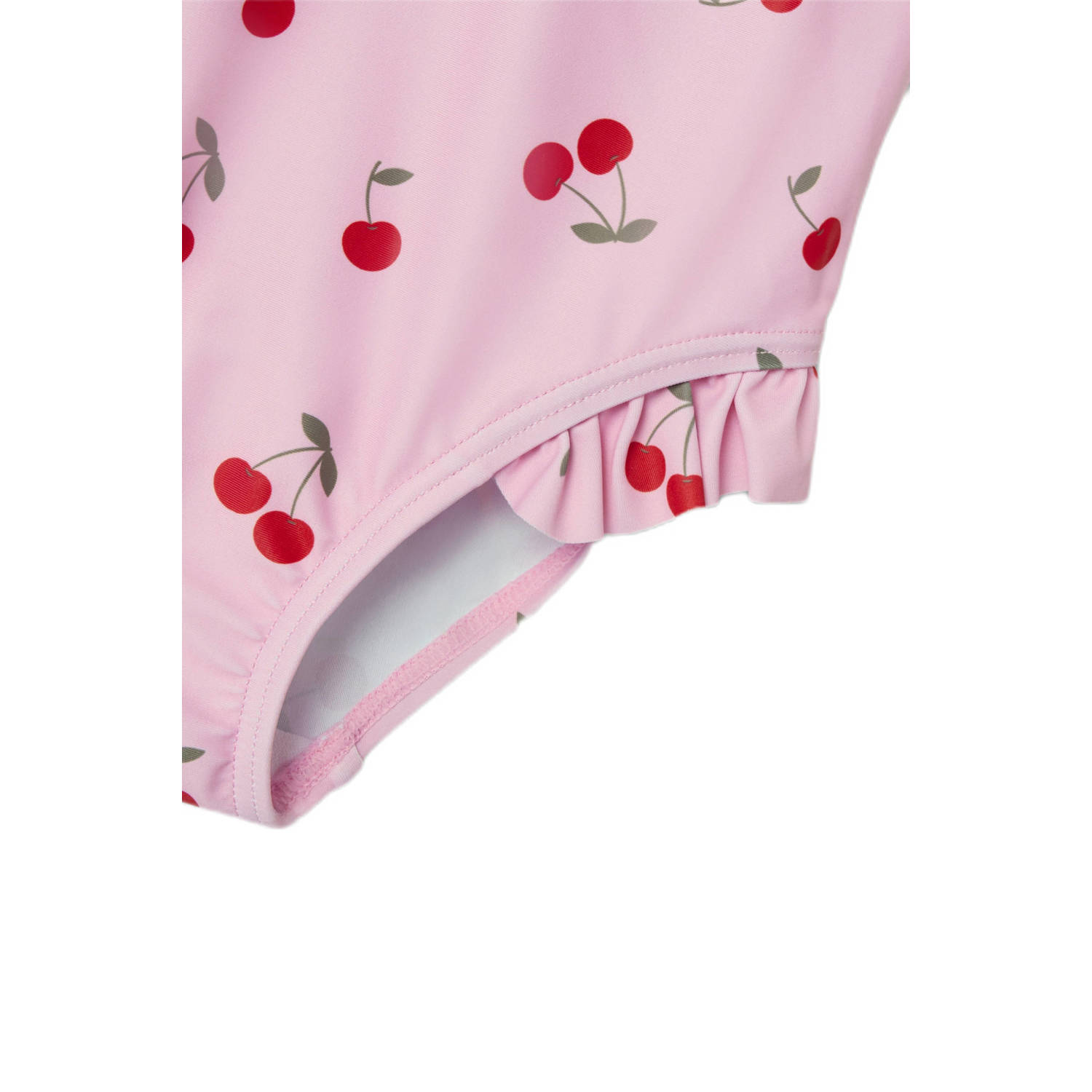 NAME IT MINI badpak met ruches lichtroze rood