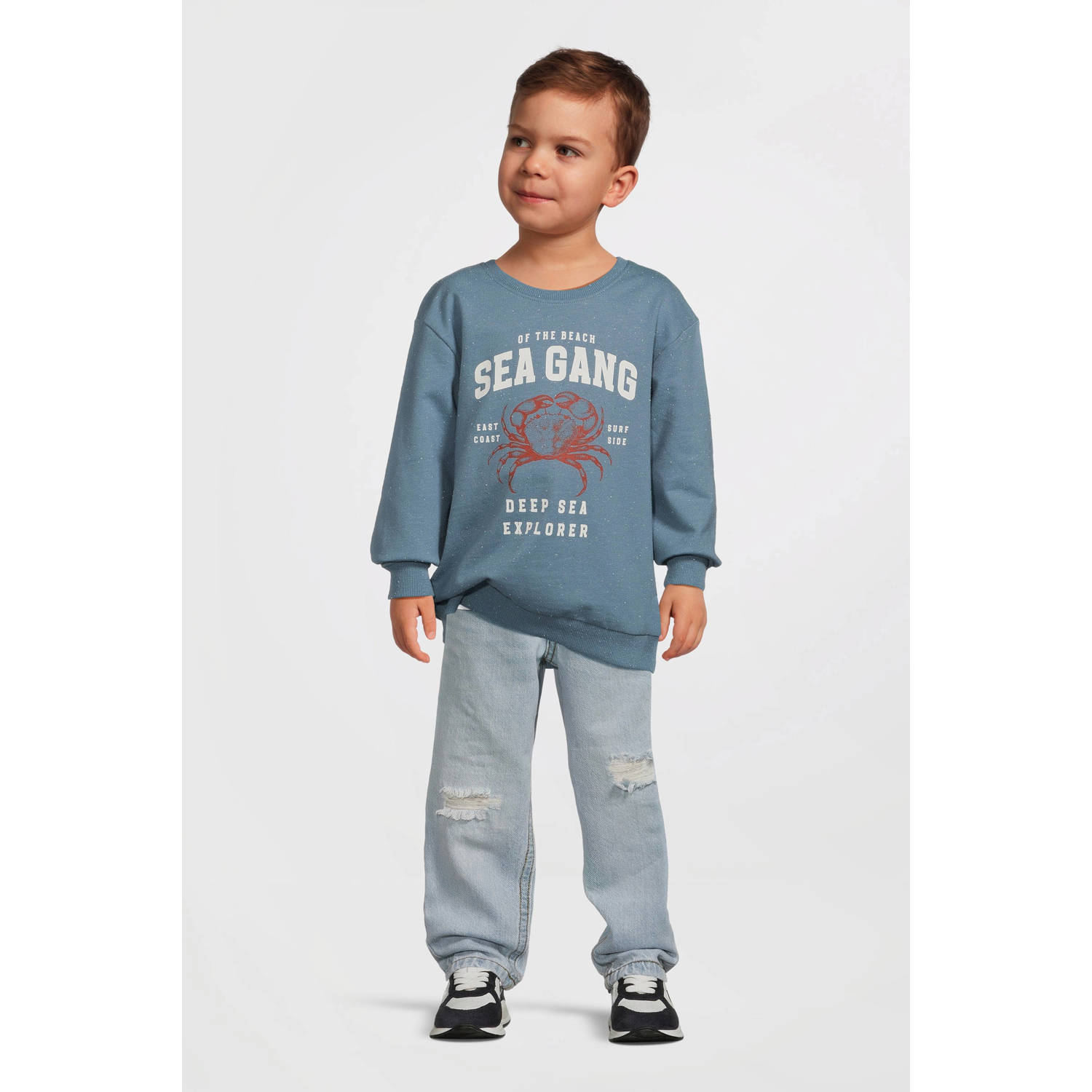 Name it Sweatshirt met motief- en statementprint model 'FABIAN'