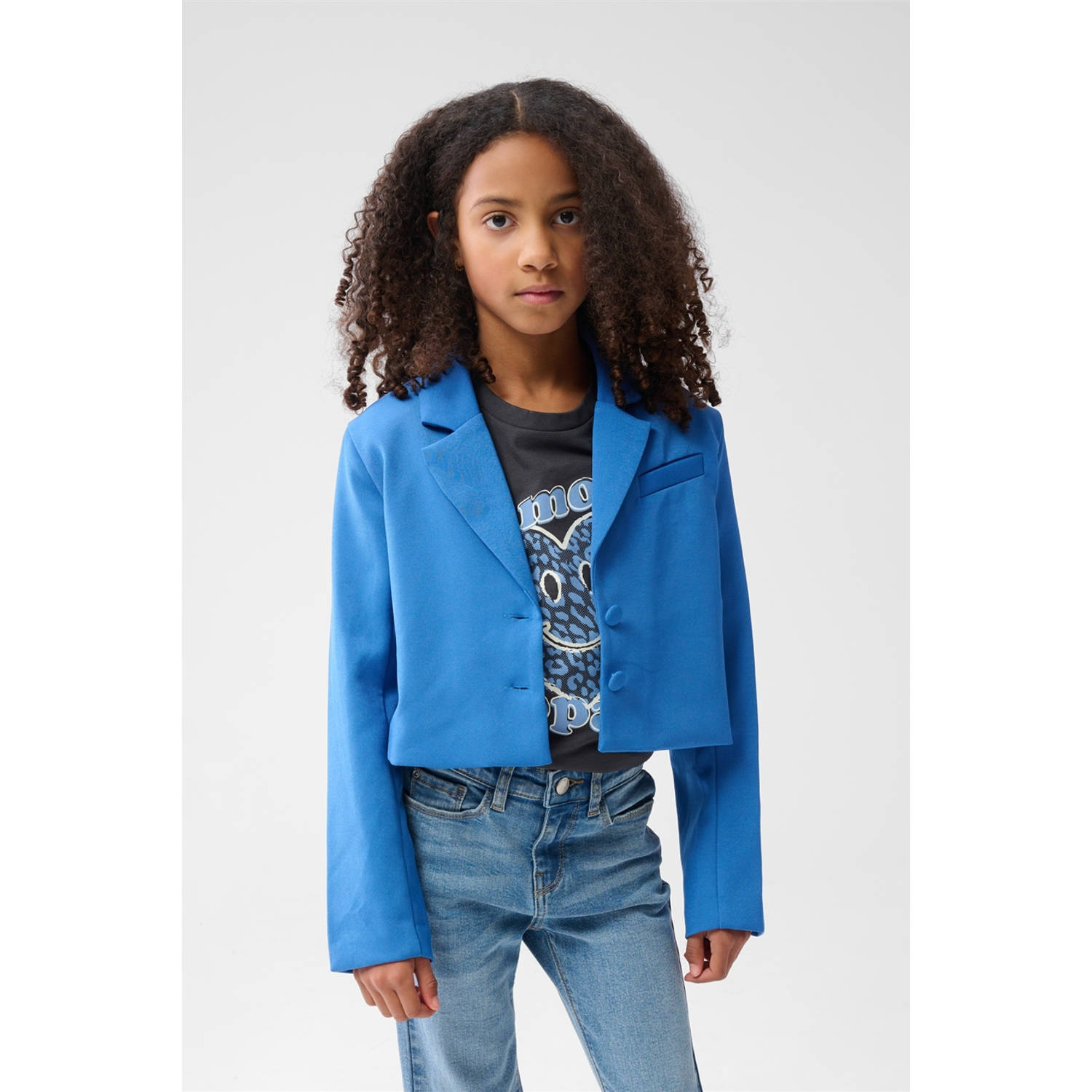 Shoeby cropped blazer blauw