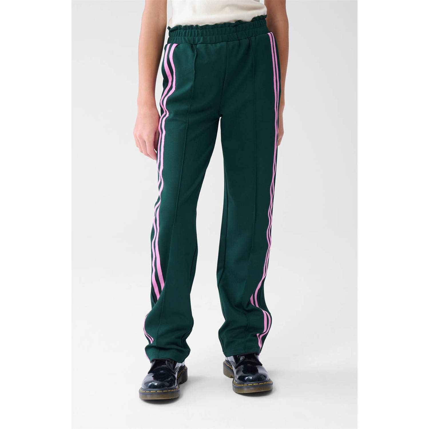 Shoeby straight casual broek donkergroen