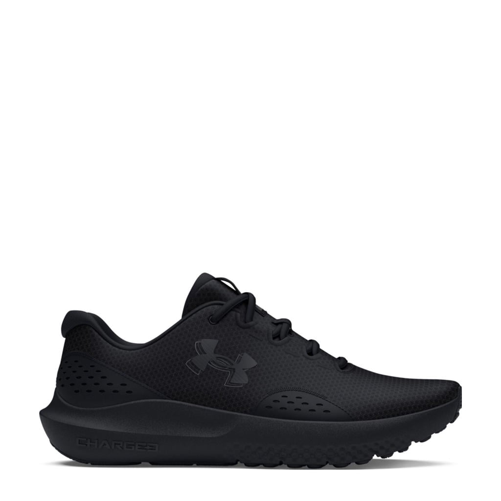 Zwarte heren Under Armour Charged Surge hardloopschoenen van mesh-pu/voering: mesh/voetbed: eva met veters