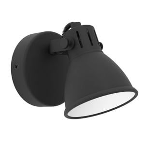 Seras 2 Spot - GU10 - 1 lichts - 10 cm - Zwart