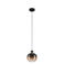 EGLO Oilella Hanglamp - E27 - 19 cm - Amber glas - Zwart/Geelkoper