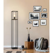 thumbnail: EGLO Libertad Vloerlamp - E27 - 128,5 cm - Zwart/Bruin