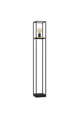 Libertad Vloerlamp - E27 - 128,5 cm - Zwart/Bruin 