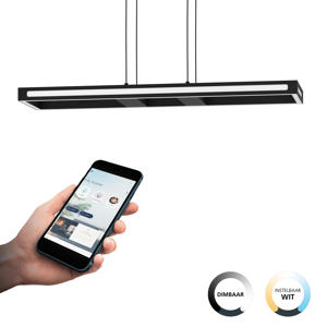 connect.z Salvilanas-Z Hanglamp - 77 cm - Zwart/Wit - Instelbaar wit licht - Dimbaar - Zigbee  