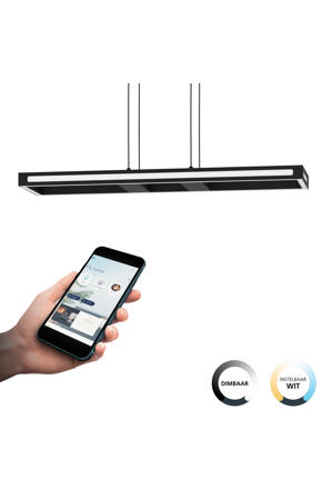 connect.z Salvilanas-Z Hanglamp - 77 cm - Zwart/Wit - Instelbaar wit licht - Dimbaar - Zigbee  