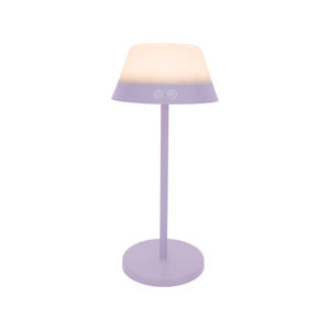 Meggiano Tafellamp - Aanraakdimmer - Draadloos - 32 cm - Lila/Wit - Instelbaar RGB & wit licht - Oplaadbaar - Buiten en Binnen 