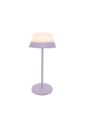 Meggiano Tafellamp - Aanraakdimmer - Draadloos - 32 cm - Lila/Wit - Instelbaar RGB & wit licht - Oplaadbaar - Buiten en Binnen 