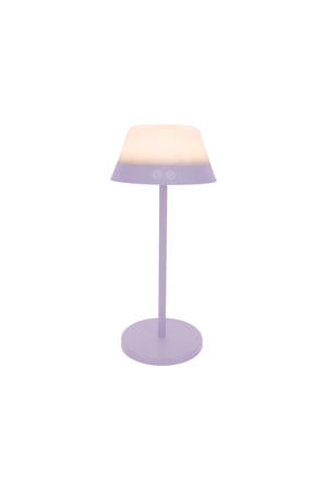 Meggiano Tafellamp - Aanraakdimmer - Draadloos - 32 cm - Lila/Wit - Instelbaar RGB & wit licht - Oplaadbaar - Buiten en Binnen