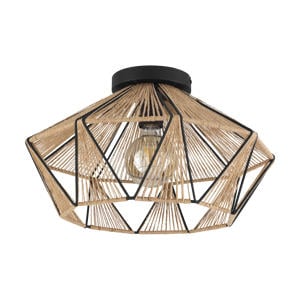 Adwickle Plafondlamp - E27 - Ø 44,5 cm - Zwart/Bruin