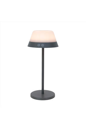 Meggiano Tafellamp - Aanraakdimmer - Draadloos - 32 cm - Grijs/Wit - Instelbaar RGB & wit licht - Oplaadbaar - Buiten en Binnen