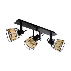 Anwick 1 Spot - E27 - 67 cm - Zwart/Rotan  