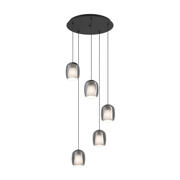 thumbnail: EGLO Ciampino Hanglamp - E27 - Ø 54 cm - Zwart/Grijs - Glas