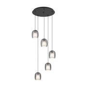 thumbnail: EGLO Ciampino Hanglamp - E27 - Ø 54 cm - Zwart/Grijs - Glas