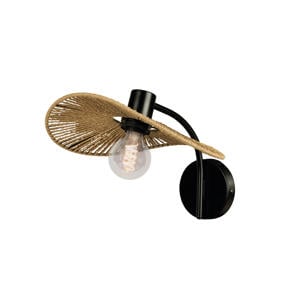 Siruela Wandlamp - E27 - 36,5 cm - Bruin/Zwart - Papier