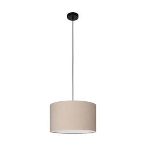 Feniglia Hanglamp - E27 - Ø 38 cm - Beige/Zwart - Linnen