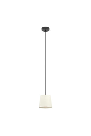 Febres Hanglamp - E27 - Textiel - Zwart/Wit