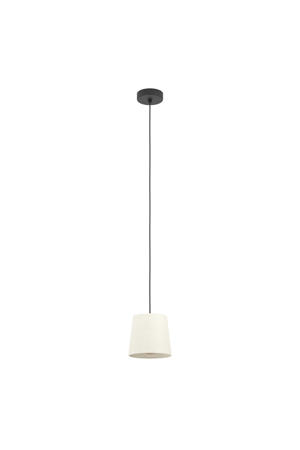 Febres Hanglamp - E27 - Textiel - Zwart/Wit