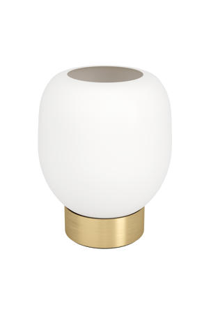Manzanares Tafellamp - E27 - 18 cm - Wit/Goud