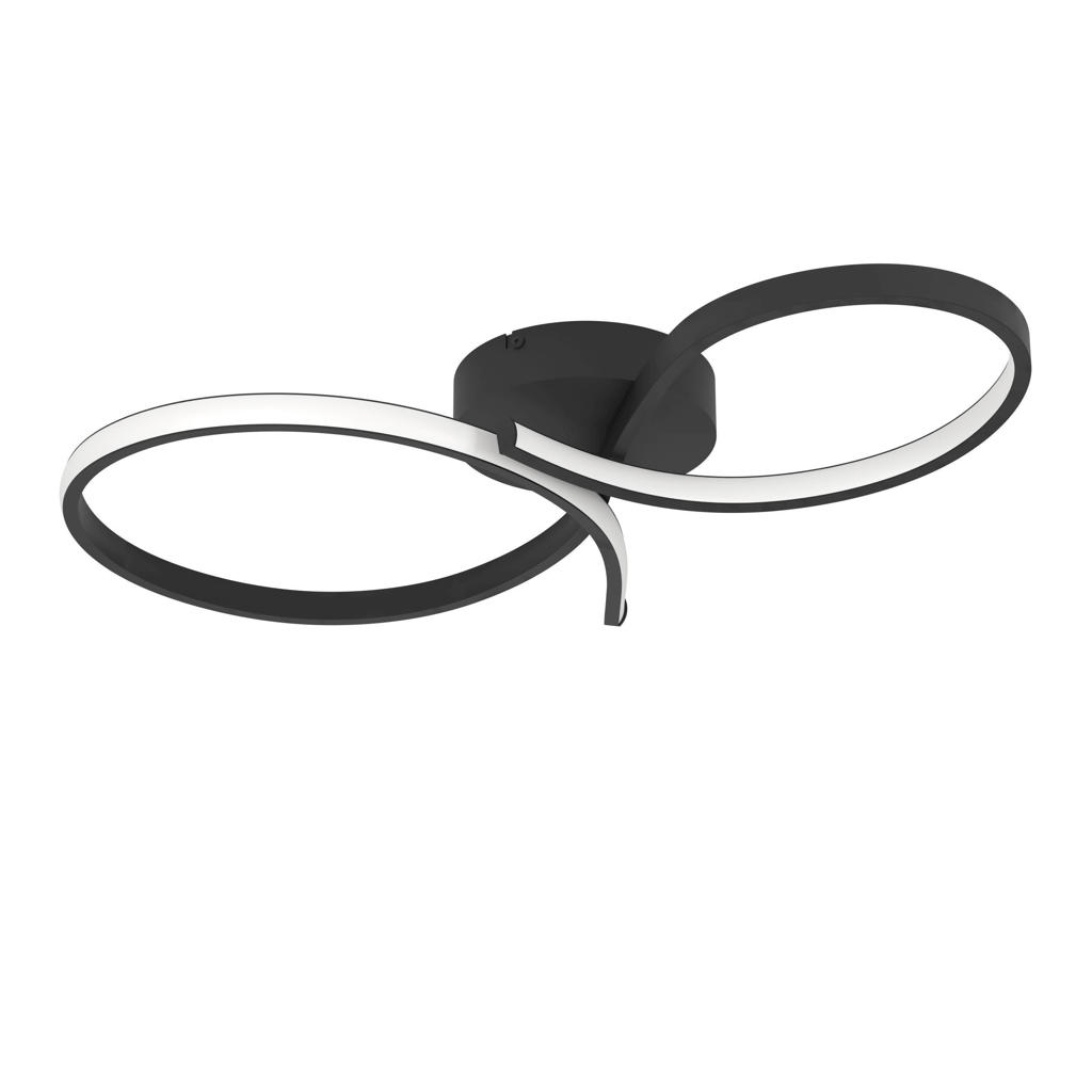 EGLO Serpins Plafondlamp - LED - 60 cm - Zwart|Wit