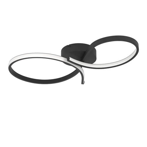 EGLO Serpins Plafondlamp - LED - 60 cm - Zwart/Wit afbeelding