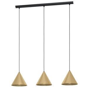 Narices Hanglamp - E27 - 92 cm - Zwart/Goud