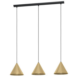 Narices Hanglamp - E27 - 92 cm - Zwart/Goud