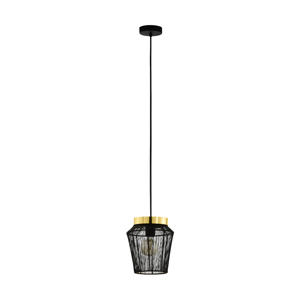 Escandidos Hanglamp - E27 - Ø 22 cm - Zwart/Koper/Goud  