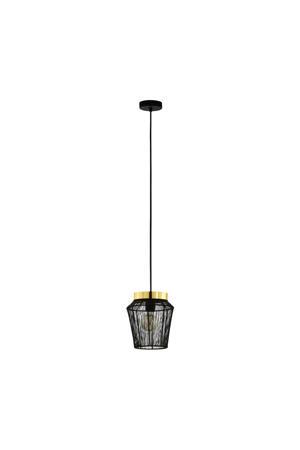 Escandidos Hanglamp - E27 - Ø 22 cm - Zwart/Koper/Goud  