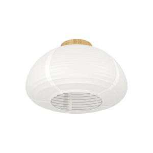 Summerhill Plafondlamp - E27 - Ø 40 cm - Wit/Bruin - Papier