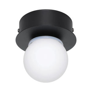 Mosiano Plafondlamp - Wandlamp - Badkamer - LED - Ø 11 cm - Zwart/Wit  