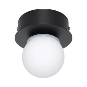 Mosiano Plafondlamp - Wandlamp - Badkamer - LED - Ø 11 cm - Zwart/Wit