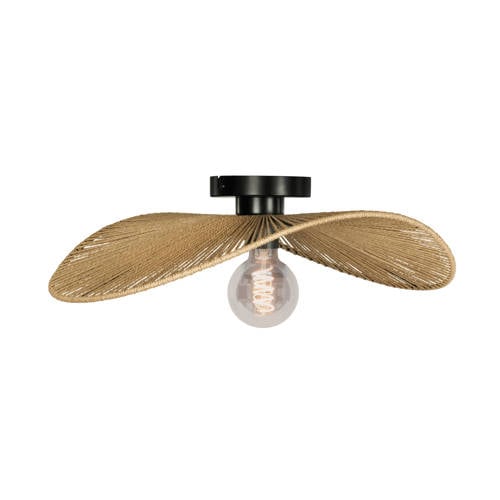 EGLO Siruela Plafondlamp - E27 - 16 cm - Bruin/Zwart - Papier afbeelding