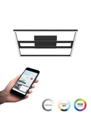 connect.z Calagrano-Z Plafondlamp - 45 cm - Zwart/Wit - Instelbaar RGB & wit licht - Dimbaar - Zigbee 