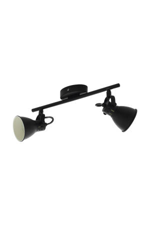 Seras 2 Spot - GU10 - 2 lichts - 37 cm - Zwart