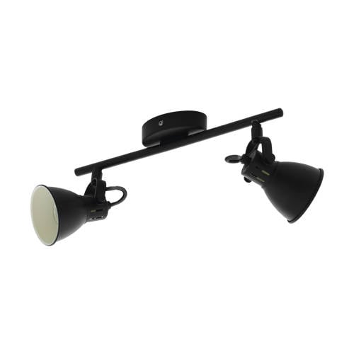 EGLO Seras 2 Spot - GU10 - 2 lichts - 37 cm - Zwart afbeelding