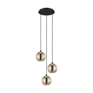 Lemorieta Hanglamp - E27 - 3-lichts - Ø 44 cm - Zwart/Goud