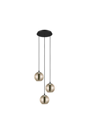 Lemorieta Hanglamp - E27 - 3-lichts - Ø 44 cm - Zwart/Goud  