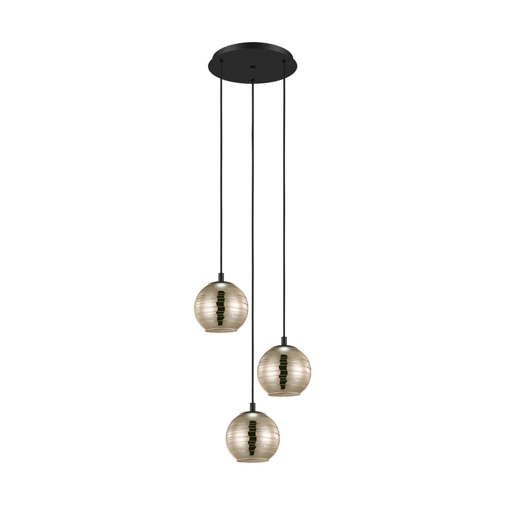 EGLO Stars of Light Lemorieta Hanglamp - E27 - 3-lichts - Ø 44 cm - Zwart|Goud
