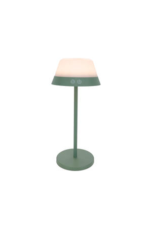 Meggiano Tafellamp - Aanraakdimmer - Draadloos - 32 cm - Groen/Wit - Instelbaar RGB & wit licht - Oplaadbaar - Buiten en Binnen 