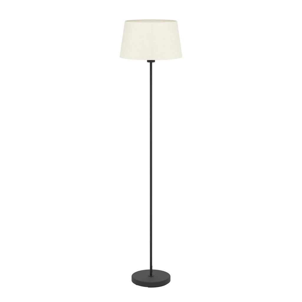 EGLO Febres Staande lamp - E27 - Textiel - Zwart/Wit