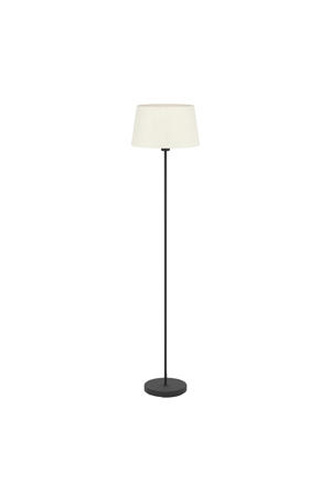Febres Staande lamp - E27 - Textiel - Zwart/Wit