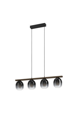 Filago Hanglamp - E27 - 88 cm - Zwart/Bruin