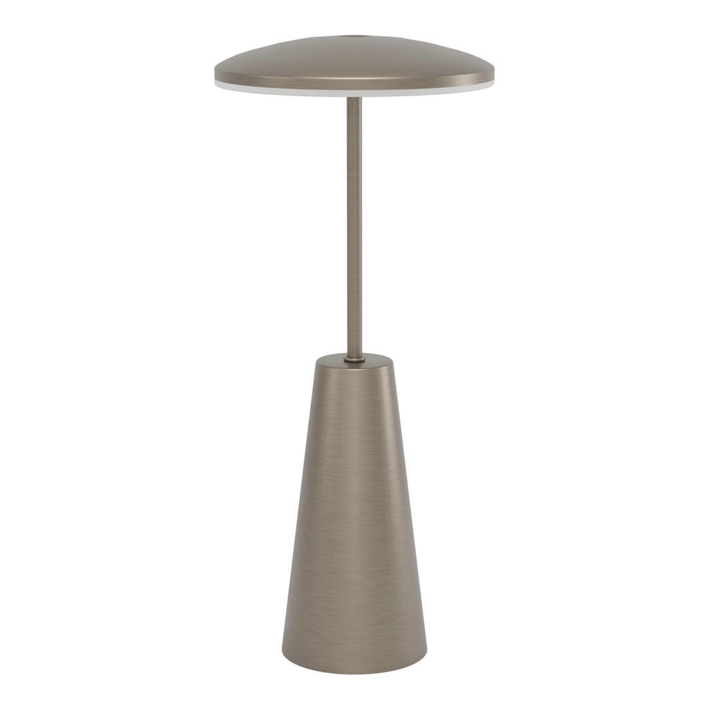 EGLO Piccola Tafellamp - Aanraakdimmer - Draadloos - 28 cm - Donker Brons - Instelbaar wit licht - Oplaadbaar - Buiten en Binnen