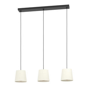 Febres Hanglamp - E27 - Textiel - Zwart/Wit